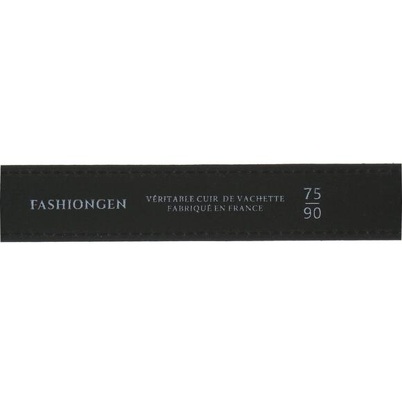 2371- Women Genuine Italian Leather Belt Luna, Made In France- Black main image 5